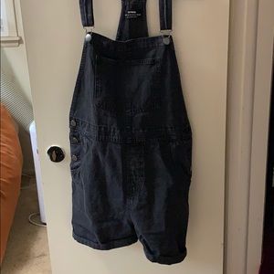Black short overalls
